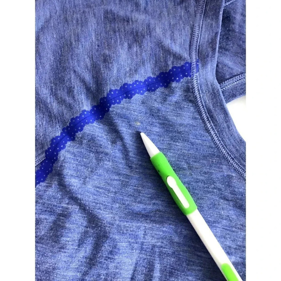 Lululemon STOP DROP AND SQUAT Long Sleeve Heathered Blue (FLAWS) - Picture 4 of 13